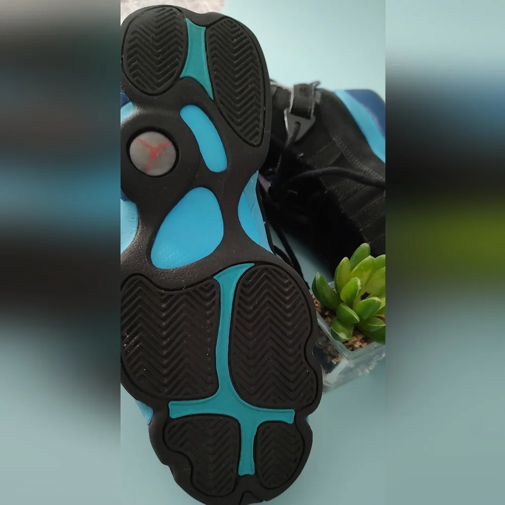 Jordan 6 Rings Aqua black  sneakers size 7Y  athletic good condition 25 cms